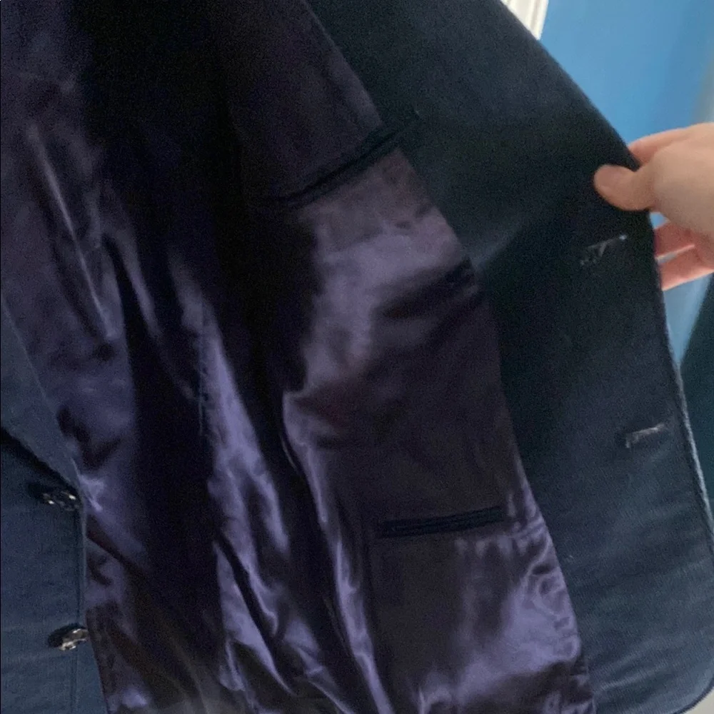 Elegant Corduroy Blazer with Satin Lining